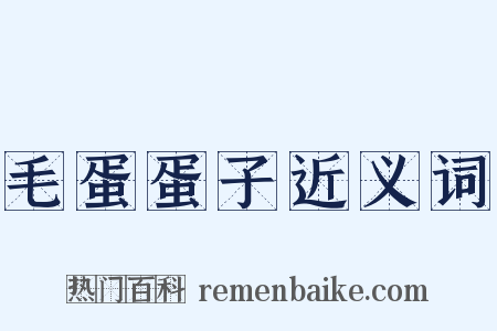 毛蛋蛋子近义词是什么意思的图片